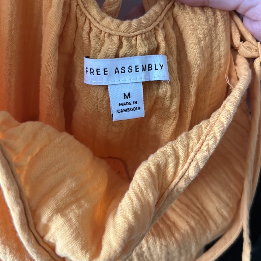 Free Assembly Yellow Midi Sundress Size Medium - Picture 4 of 4